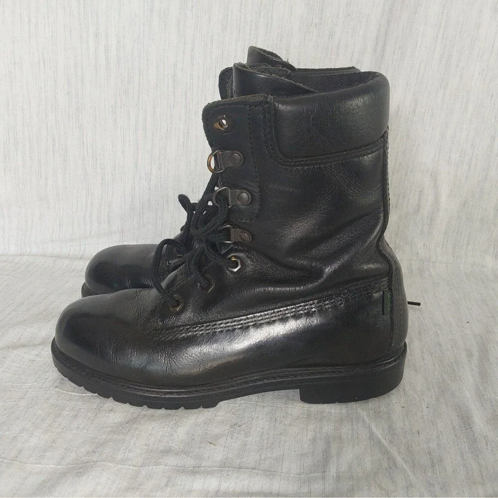 ROCKY Mens Size 7 M Black Leather Postal Duty Boots SR/USA Slip Resistant
